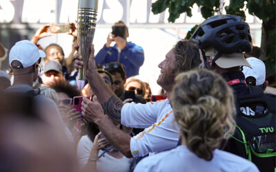 Corentin, porteur de la flamme olympique