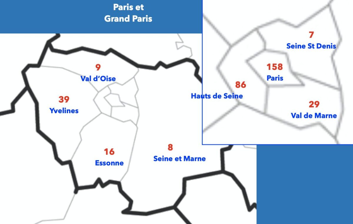 Carte pratiquants PARIS